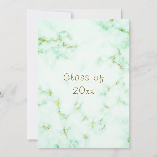 Invitación a la fiesta de graduación de Mármol Bla (Reverso)