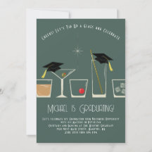 Invitación a la fiesta de graduación de Martini Ba
