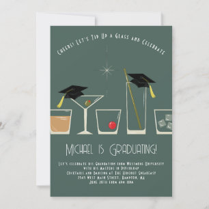 Invitación a la fiesta de graduación de Martini Ba