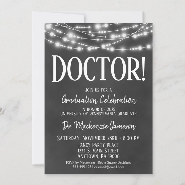 Invitación a la fiesta de graduación de Médica de  (Anverso)