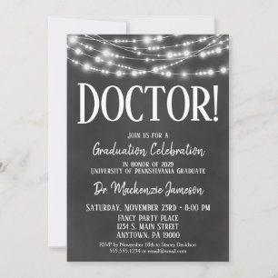 Invitación a la fiesta de graduación de Médica de