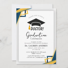 Invitación a la fiesta de graduación de médico