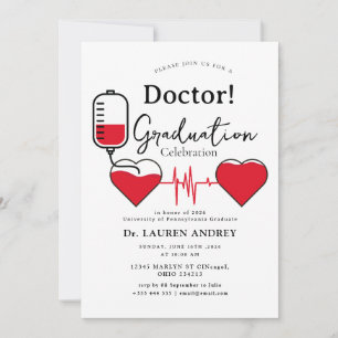 Invitación a la fiesta de graduación de médico