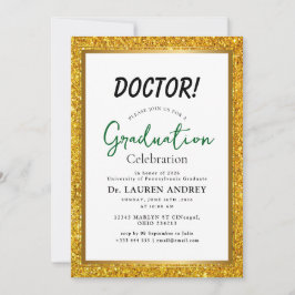 Invitación a la fiesta de graduación de médico