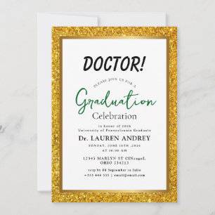 Invitación a la fiesta de graduación de médico