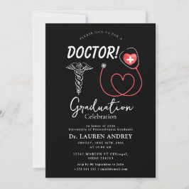 Invitación a la fiesta de graduación de médico