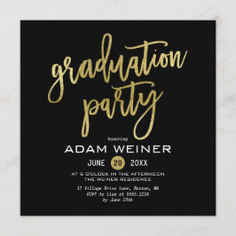 Invitación a la fiesta de graduación de moda Faux