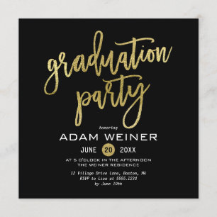 Invitación a la fiesta de graduación de moda Faux