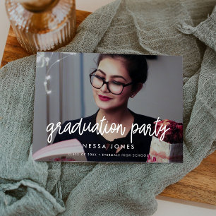 Invitación a la fiesta de graduación de Modern Pho