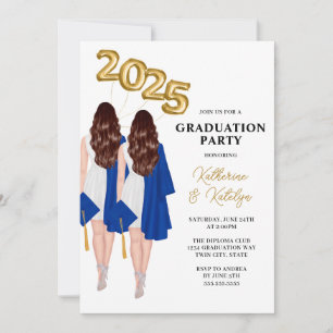 Invitación a la fiesta de graduación de mujeres ge
