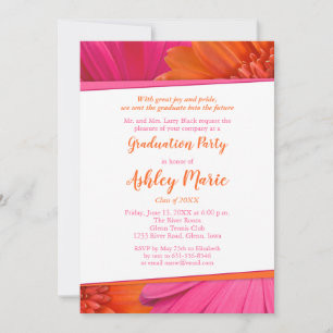 Invitación a la fiesta de graduación de Naranja ro