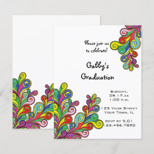 Invitación a la fiesta de graduación de ondas de c