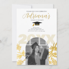Invitación a la fiesta de graduación de oro