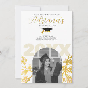 Invitación a la fiesta de graduación de oro