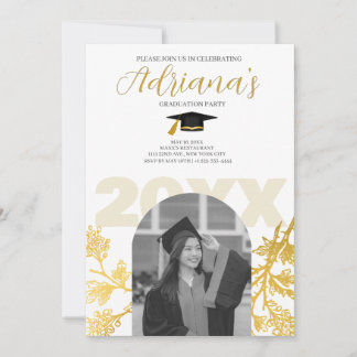 Invitación a la fiesta de graduación de oro