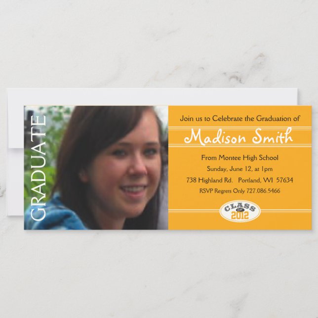 Invitación a la fiesta de graduación de oro de 201 (Anverso)