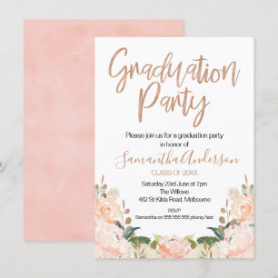 Invitación a la fiesta de graduación de oro del Ro