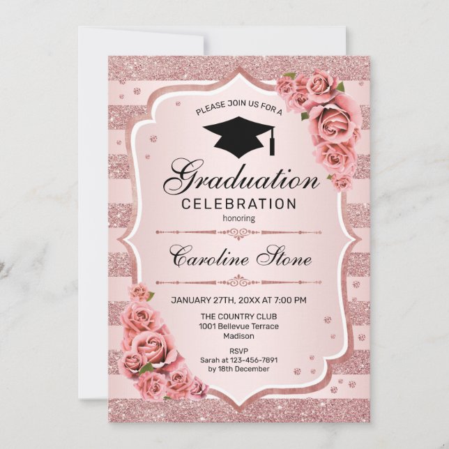 Invitación a la fiesta de graduación de oro del Ro (Anverso)