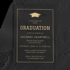 Invitación a la fiesta de graduación de oro deport