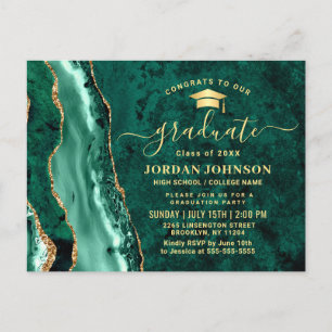 Invitación a la fiesta de graduación de oro modern