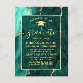 Invitación a la fiesta de graduación de oro modern