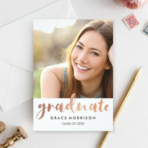 Invitación a la fiesta de graduación de oro Rosa d