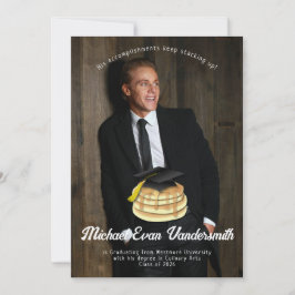 Invitación a la fiesta de graduación de Pancake Br
