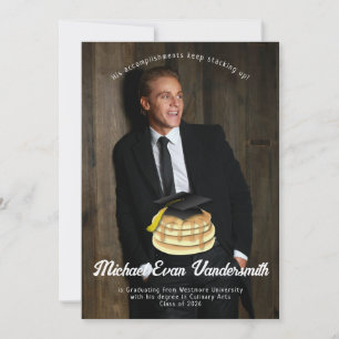 Invitación a la fiesta de graduación de Pancake Br