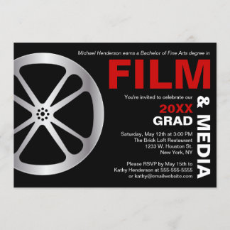 Invitación a la fiesta de graduación de películas
