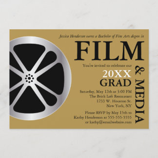 Invitación a la fiesta de graduación de películas