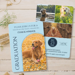 Invitación a la fiesta de graduación de perro Foto