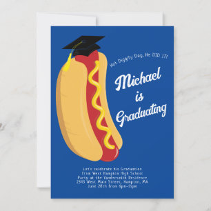 Invitación a la fiesta de graduación de perros cal