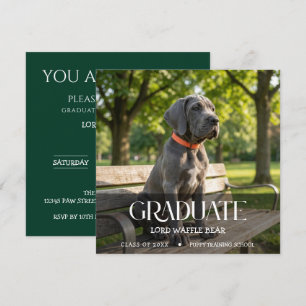 Invitación a la Fiesta de Graduación de Perros Fot