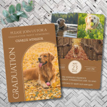 Invitación a la fiesta de graduación de perros Fot
