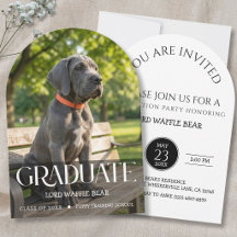 Invitación a la Fiesta de Graduación de Perros Fot