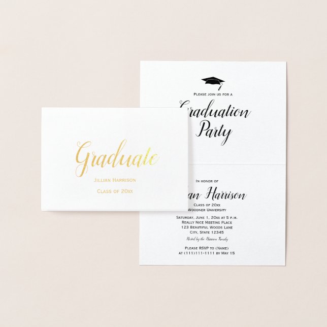 Invitación a la fiesta de graduación de personaliz (Demostración)