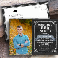 Invitación a la fiesta de graduación de pizarra de