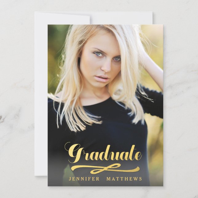 Invitación a la fiesta de graduación de pizarra do (Anverso)