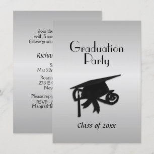 Invitación a la fiesta de graduación de plata