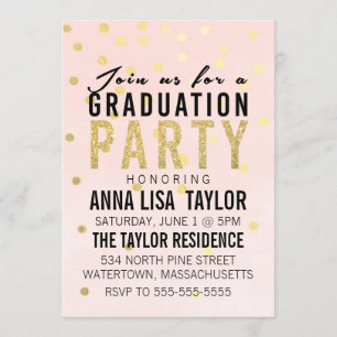 Invitación a la fiesta de graduación de Punto Polk