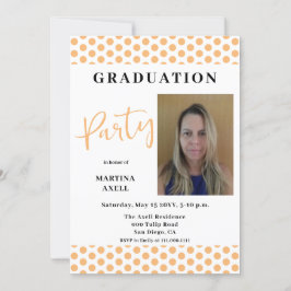 Invitación a la fiesta de graduación de puntos de