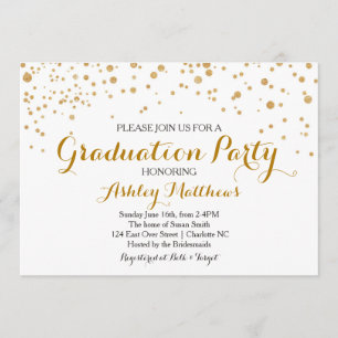 Invitación a la fiesta de graduación de puntos de