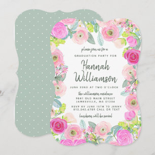 Invitación a la fiesta de graduación de puntos y f