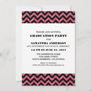 Invitación a la fiesta de graduación de Purpurina