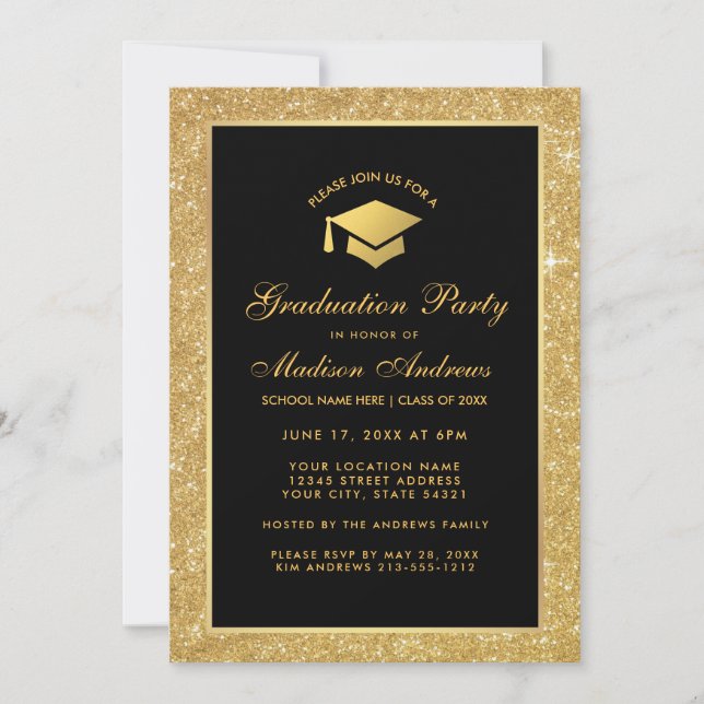 Invitación a la fiesta de graduación de Purpurina  (Anverso)
