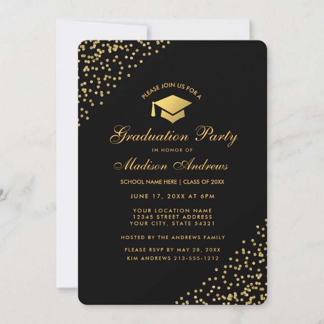 Invitación a la fiesta de graduación de Purpurina  (Anverso)