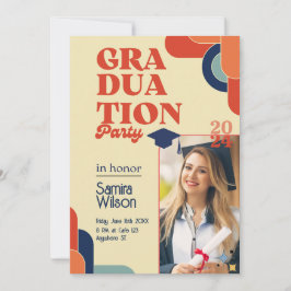 Invitación a la fiesta de graduación de Red & Beig