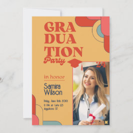 Invitación a la fiesta de graduación de Red & Beig