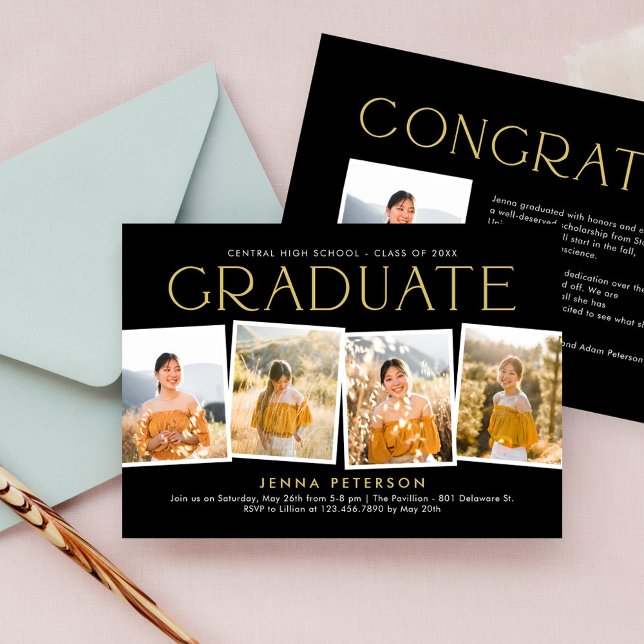 Invitación a la fiesta de graduación de Scrapbook  (Subido por el creador)