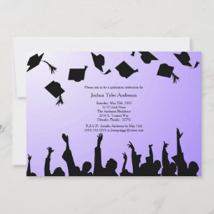 Invitación a la fiesta de graduación de silueta ne